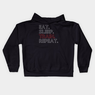 Eat Sleep Train Repeat Kids Hoodie